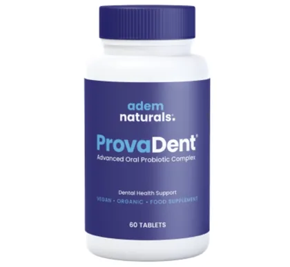 What is ProvaDent chewable oral probiotic tablet bottle